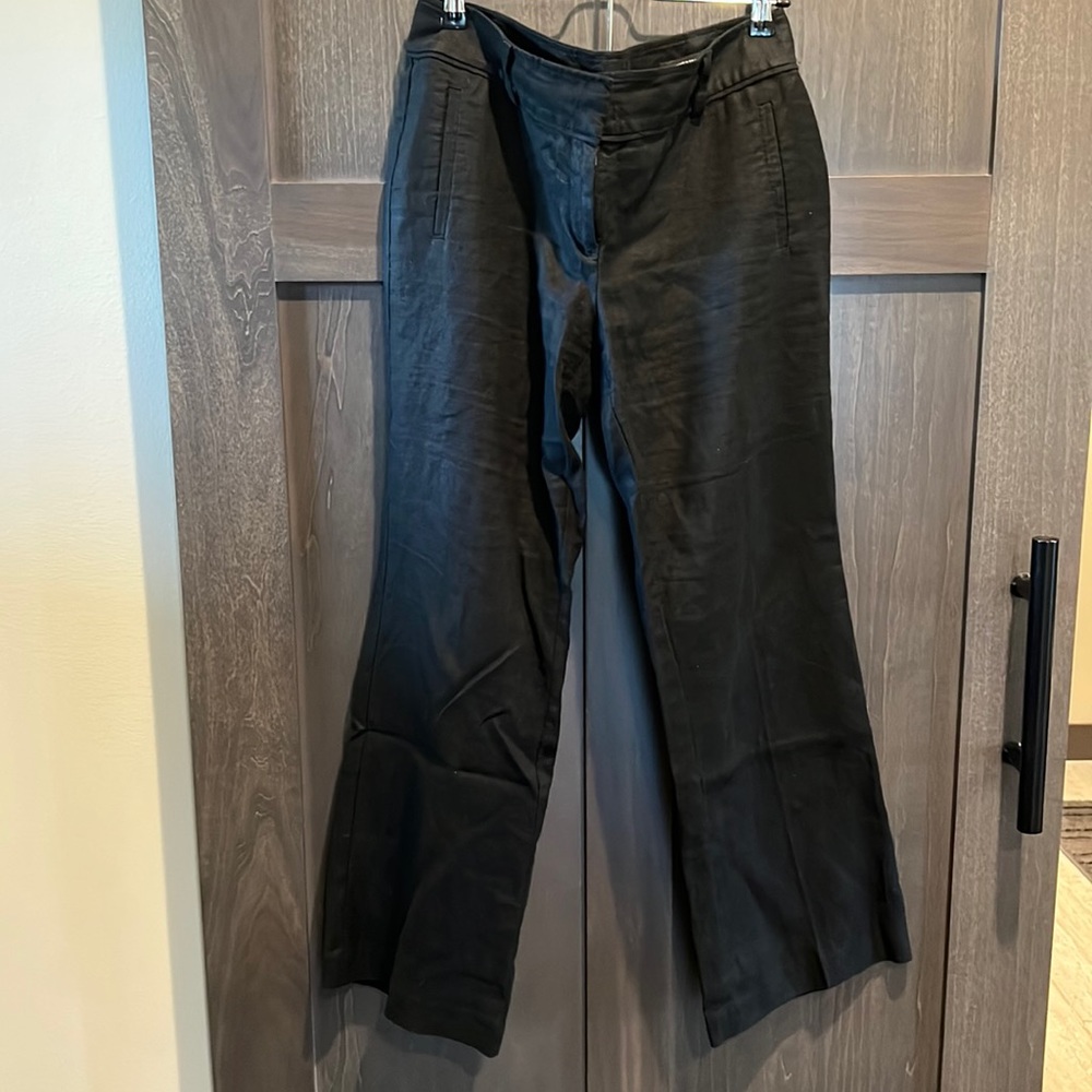 Loft black linen trouser pant